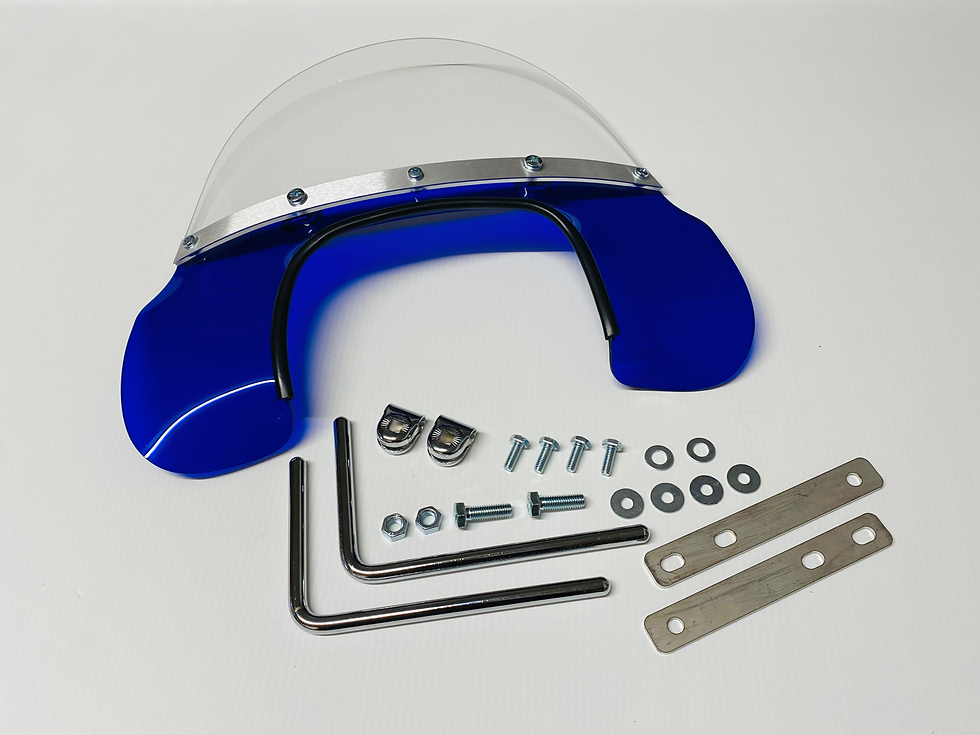 ROYAL ALLOY GP GT TRANSPARENT BLUE FLYSCREEN