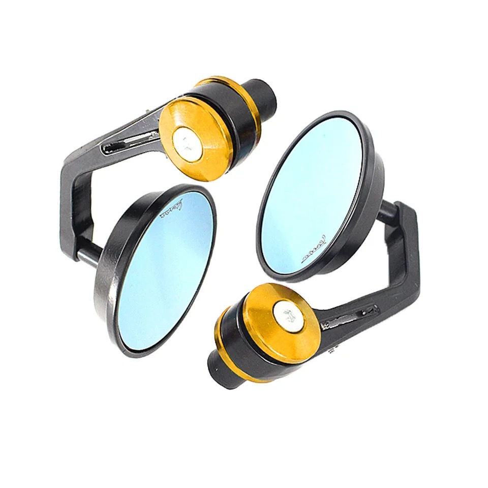 Thumbnail: VESPA GTS 125 - 300 BLACK & BLUE ALUMINIUM HANDLE BAR MIRROR 