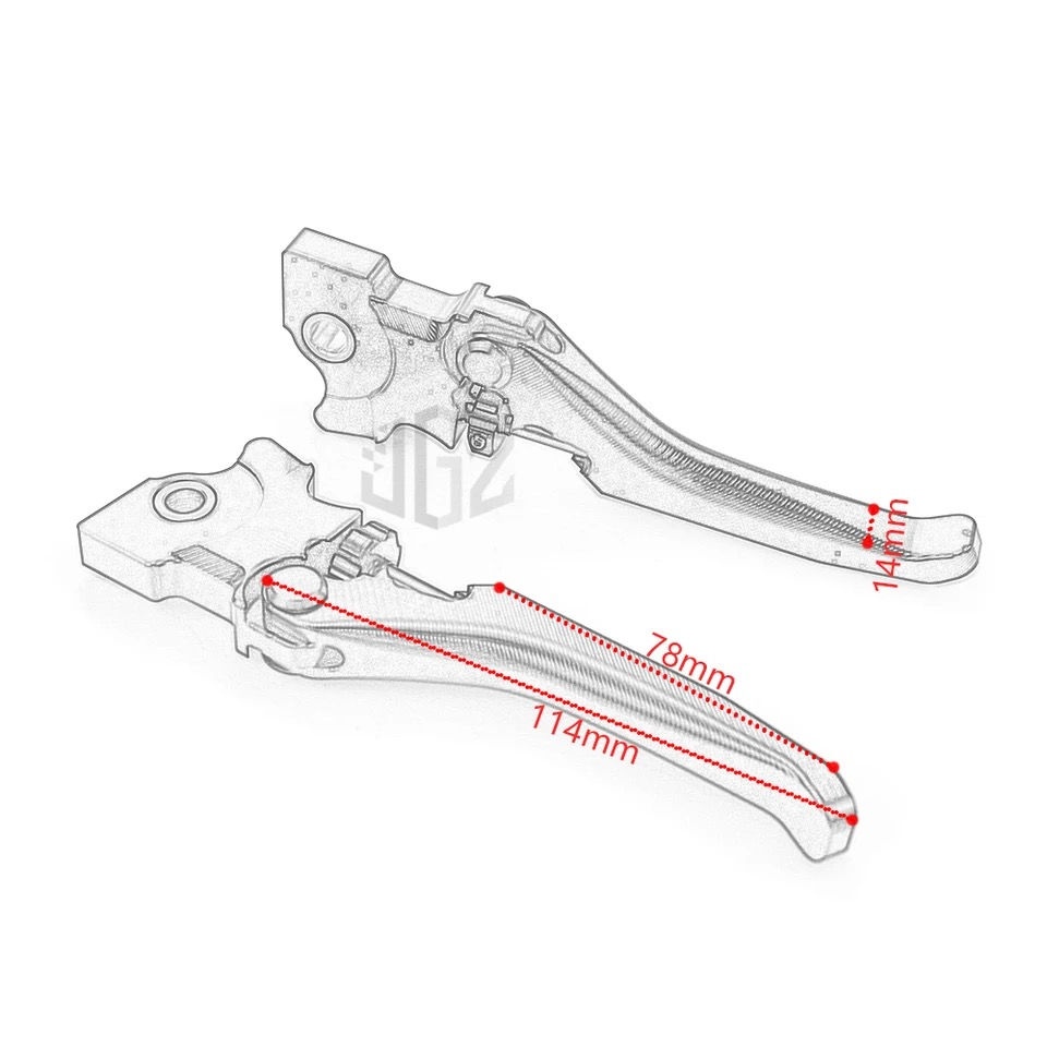 Thumbnail: VESPA GTS SET OF BLACK ADJUSTABLE LEVERS