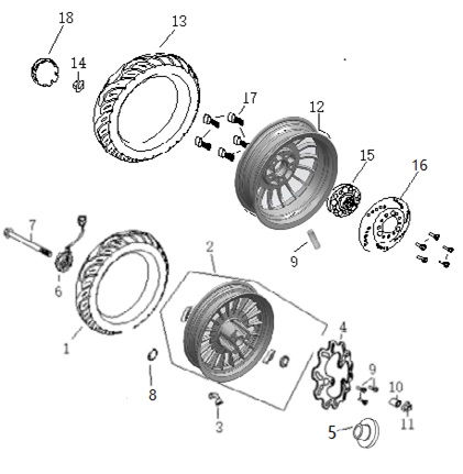 Thumbnail: ROYAL ALLOY GP125i AC - GT125i AC SHORT LEAD WHEEL SENSOR SPEEDO COUNTER