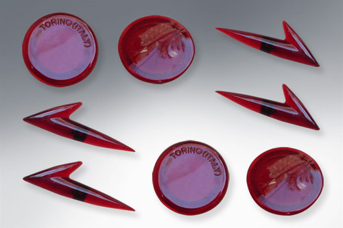 RED ULMA GEMS FOR LAMBRETTA & VESPA ACCESSORIES | TAFFSPEED