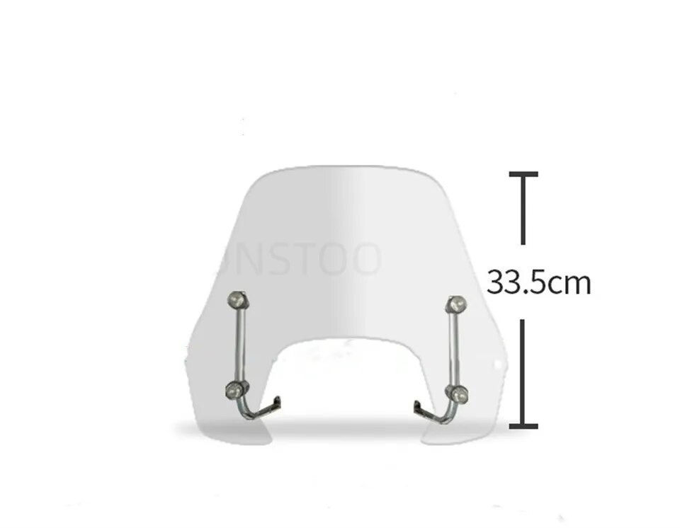 Thumbnail: ROYAL ALLOY GP125i - GT125i TRANSPARENT SMOKED FLYSCREEN