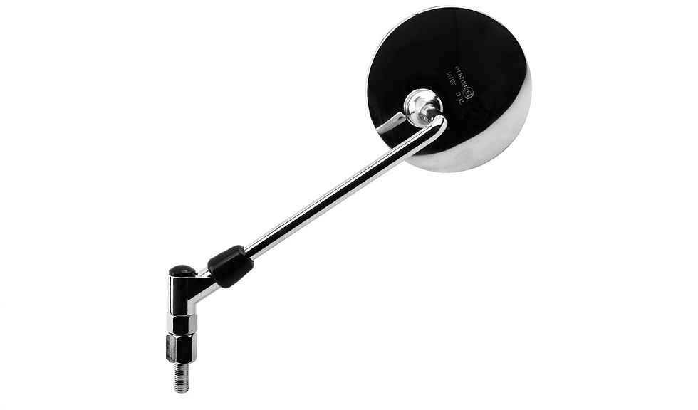Thumbnail: ROYAL ALLOY LONG CHROME ROUND MIRRORS (PAIR) C/W 10MM TO 8MM ADAPTERS