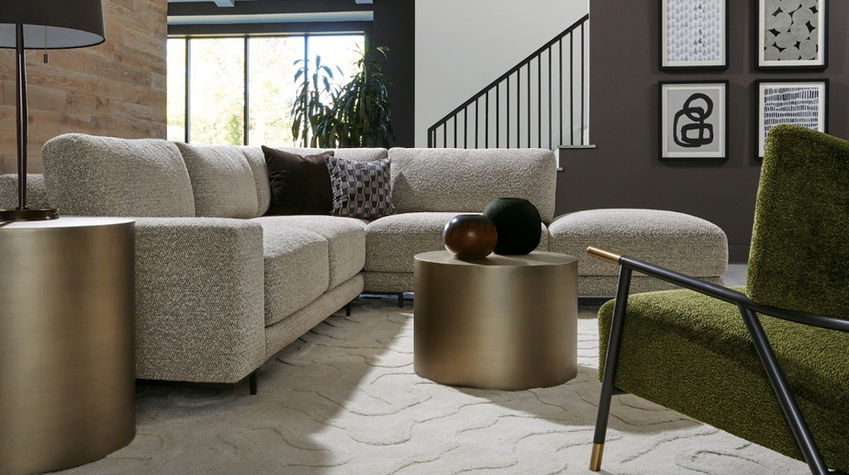 Max Sectional & Kai Accent Chair by Thayer Coggin