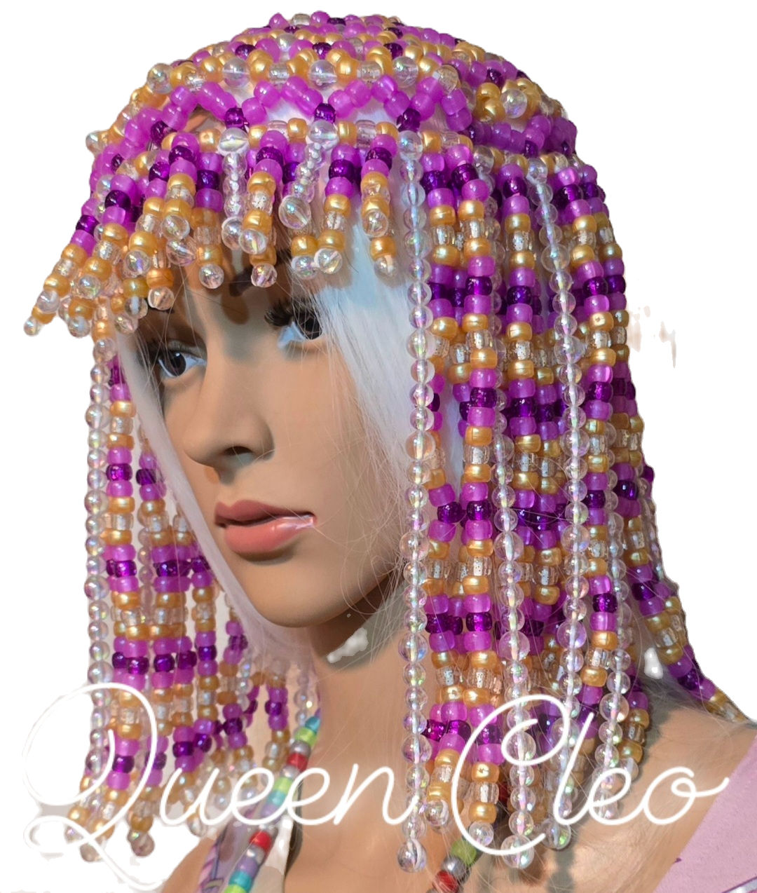 Purple/Gold Glow-in-the-Dark Cleopatra Headdress