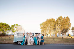Emily & Rangi Wedding Party Pose