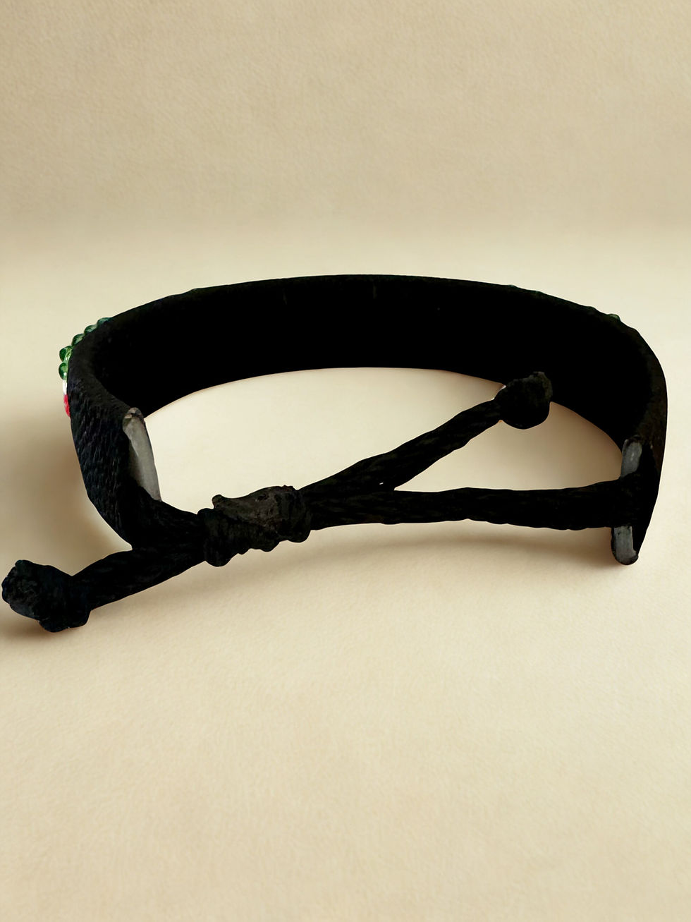 Kenyan bead and leather bracelet from Kenya