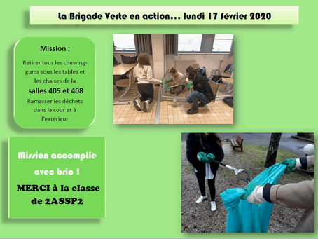 Brigade verte en action... Lundi 17 mars 2020