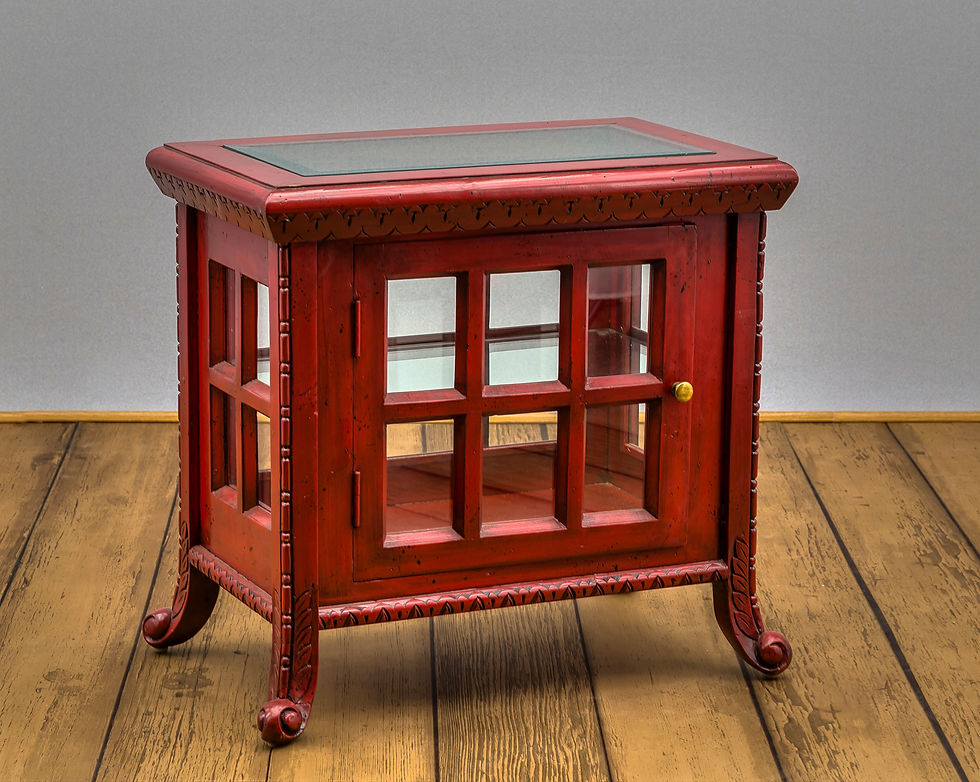 Thumbnail: TEXLA CARVED END TABLE