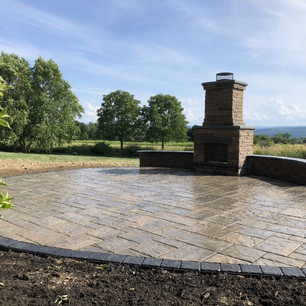Outdoor Fireplace with Paver Patio