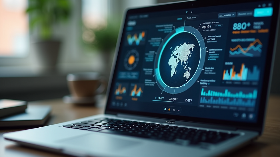 Close-up view of a laptop screen displaying AI marketing automation software