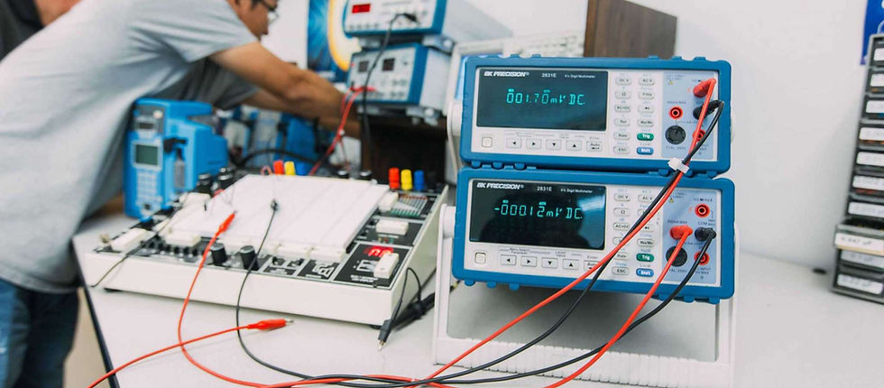 Medical engineer repairing equipment in a Laboratory 