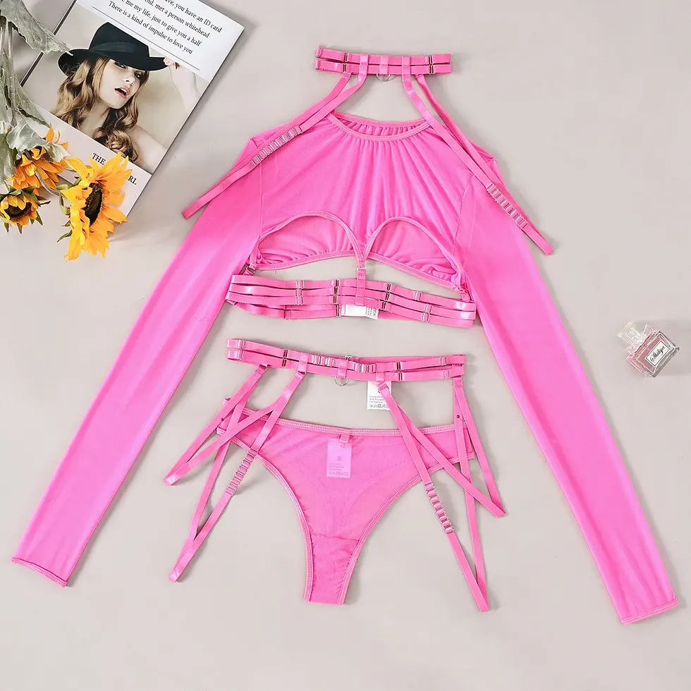 Thumbnail: Sexy Lace Push Up Bra & Panty Set Elegant Fancy Lingerie Women Intimate Wear