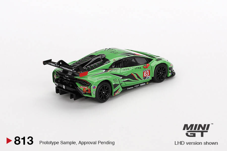 Küçük resim: Mini GT 1/64 Lamborghini Huracán GT3 EVO2 Iron Lynx IMSA 2023 Daytona 24 Hrs. 