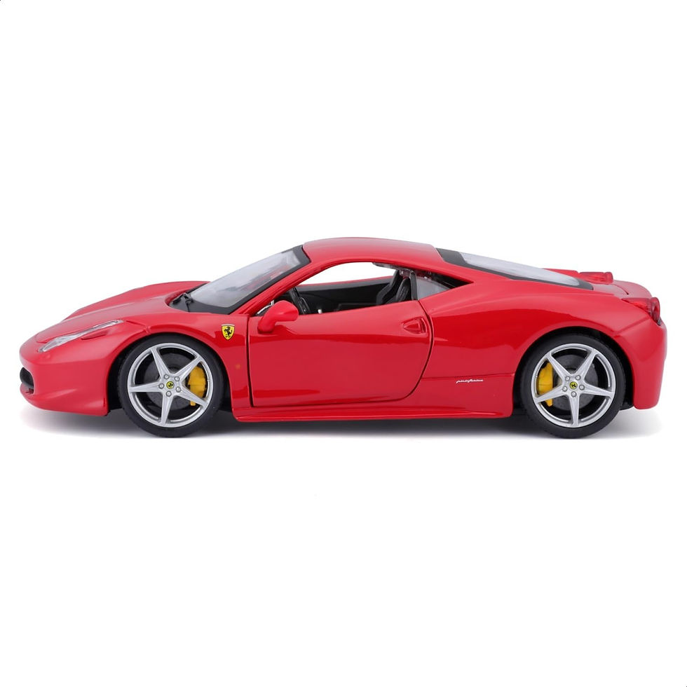 Küçük resim: Bburago 1:24 Ferrari 458 Italia Araba - Kırmızı