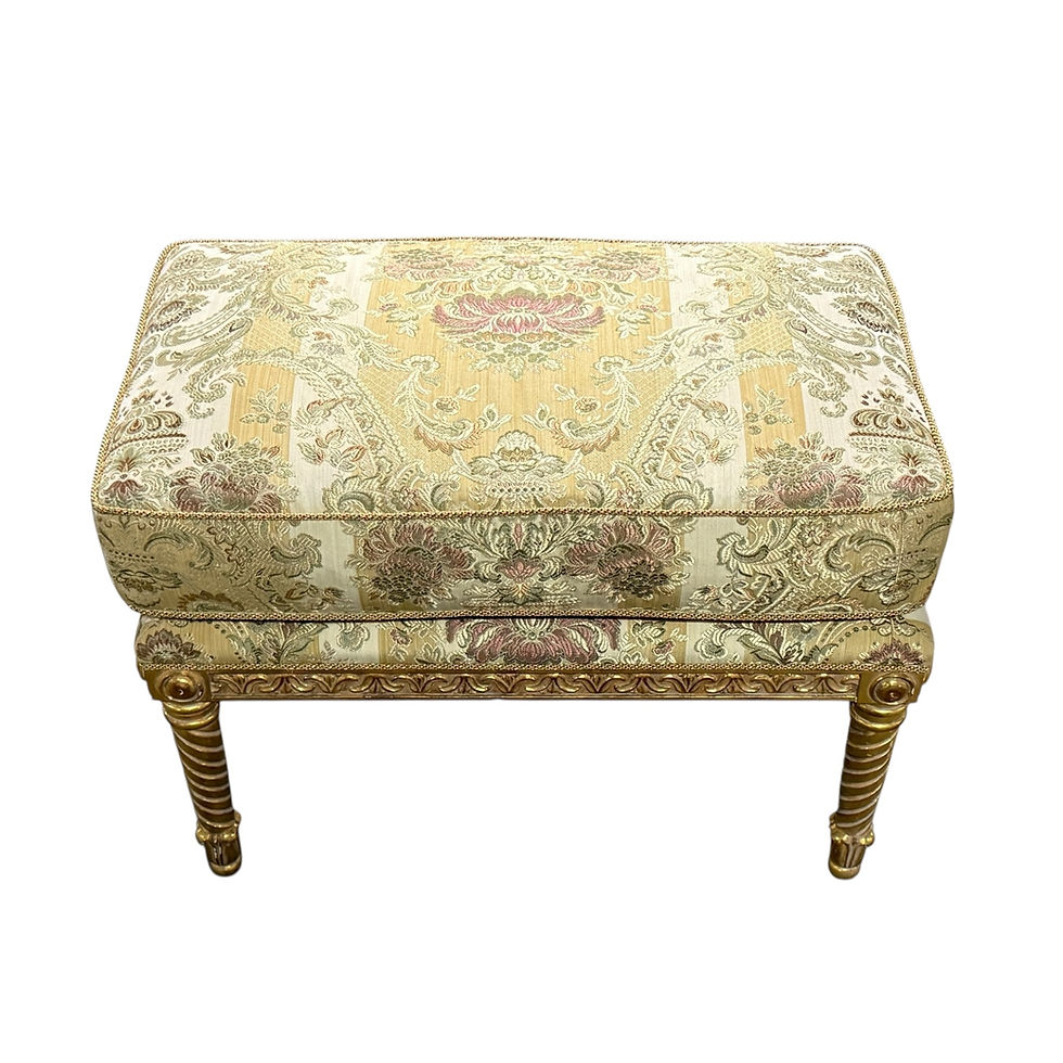 Thumbnail: 18th Century Style Giltwood Bench Ottoman W Scalamandre Fabric