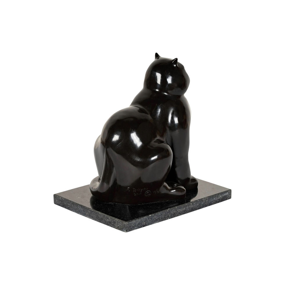 Exquisite Bronze Foundry Edition Cat Sculpture After Fernando Botero