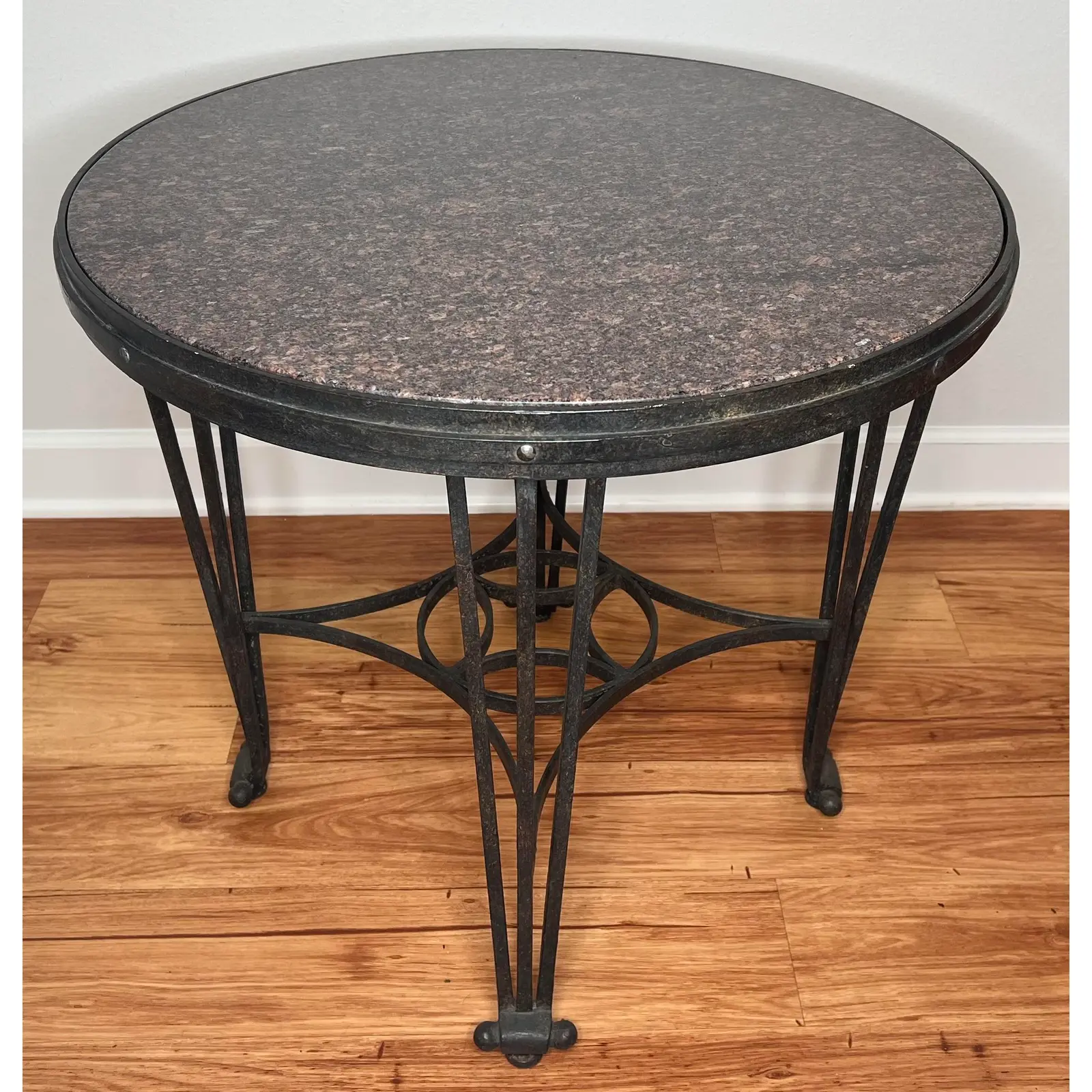 Formations Furniture Wrought Iron & Granite Top Center or Side Table