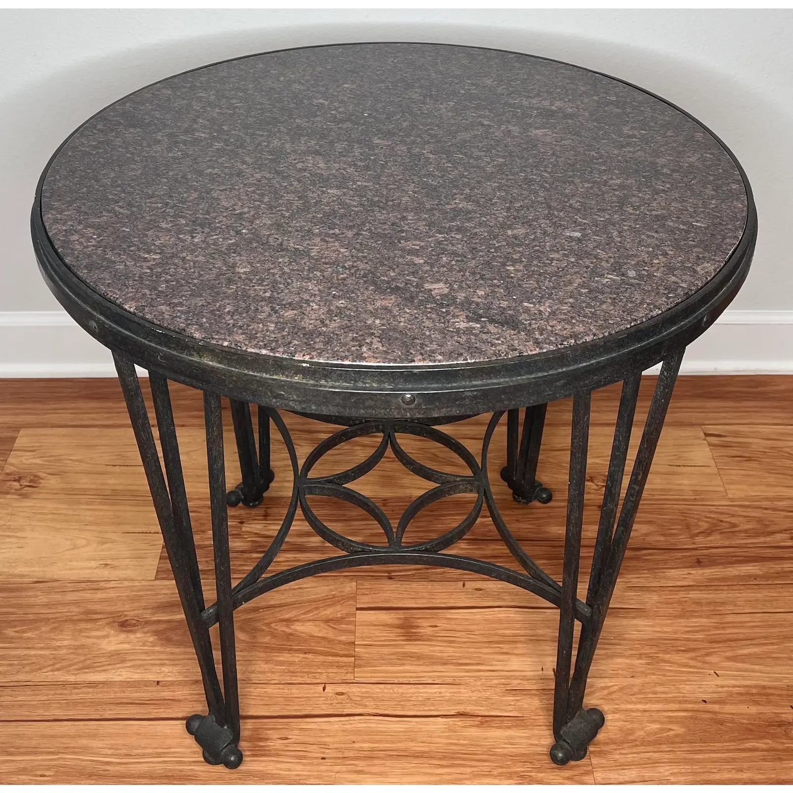 Formations Furniture Wrought Iron & Granite Top Center or Side Table