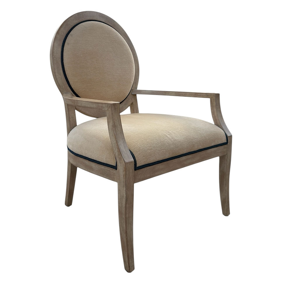 Thumbnail: J Robert Scott (Attr.) Gustavian Style Circle Back Armchair