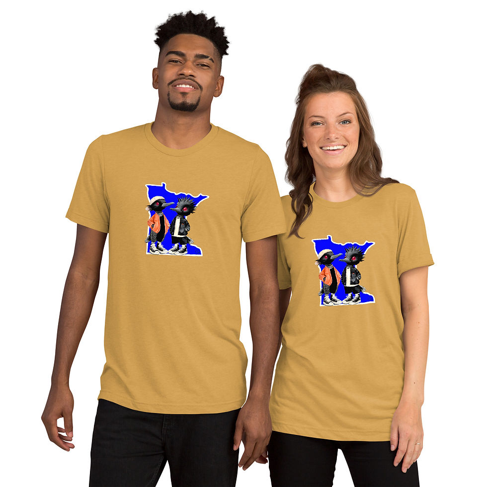 Thumbnail: Minnesota Loon Drip Unisex Tri-Blend T-Shirt