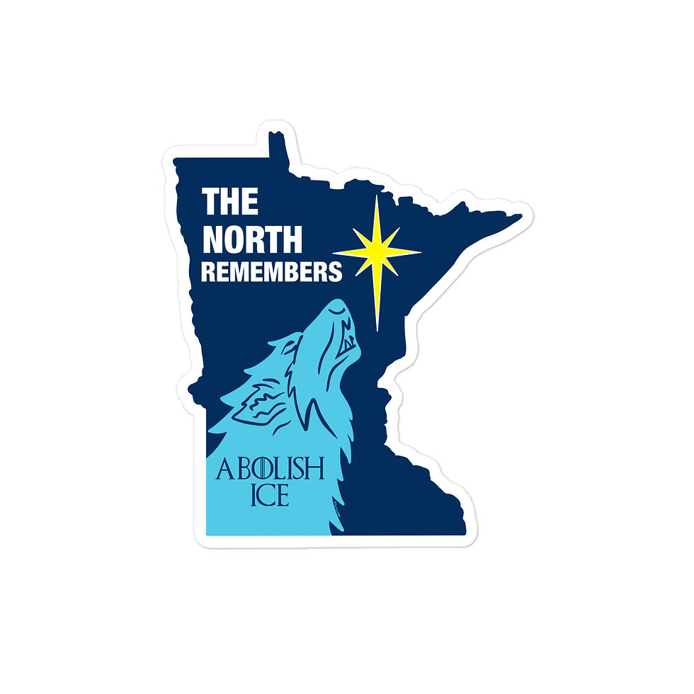 Thumbnail: The North Remembers Minnesota Timber-Dire Wolf Abolish ICE Vinyl Decal