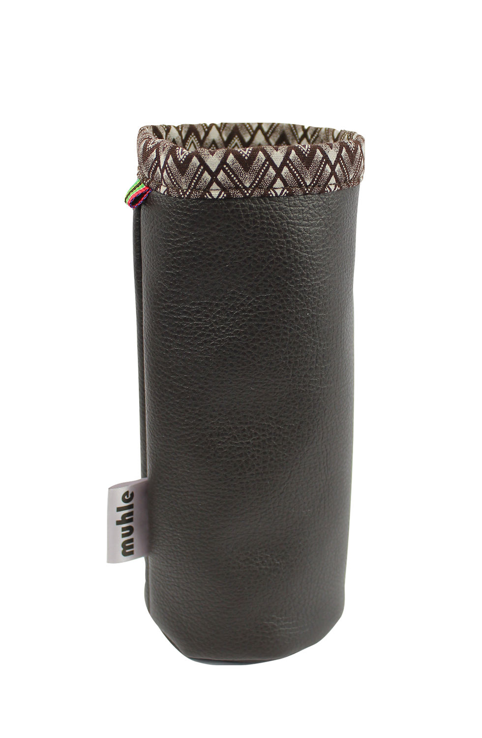 Thumbnail: "Spec" Pod Leather PU (Dark Brown) with Shweshwe #2