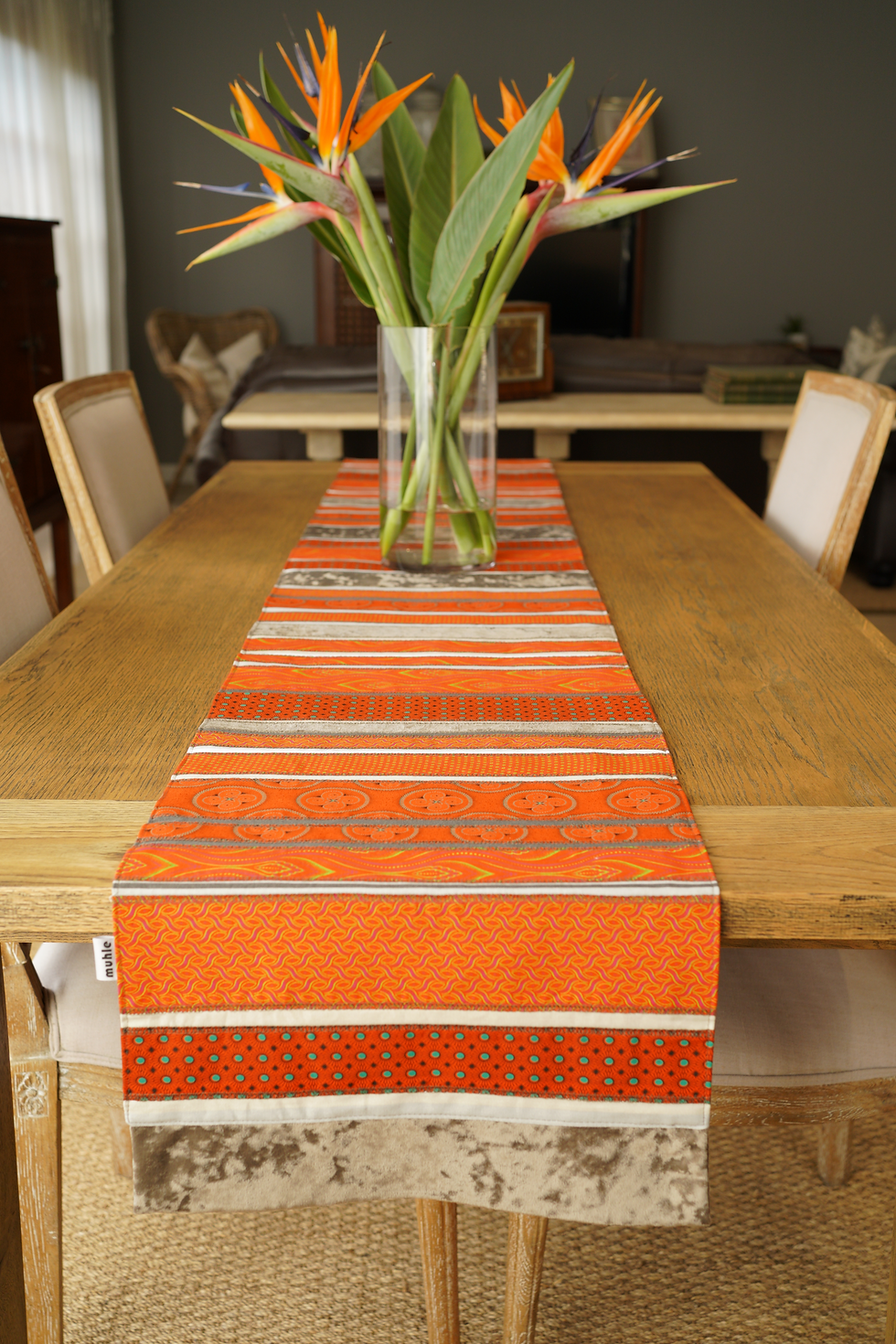 Thumbnail: African Boho Orange Orchard Table Runner
