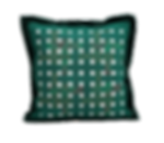 20" Basket Weave Pillow with Deep Bottle Green Oxford Hem