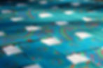 Thumbnail: 20" Basket Weave Pillow with Dark Teal Oxford Hem