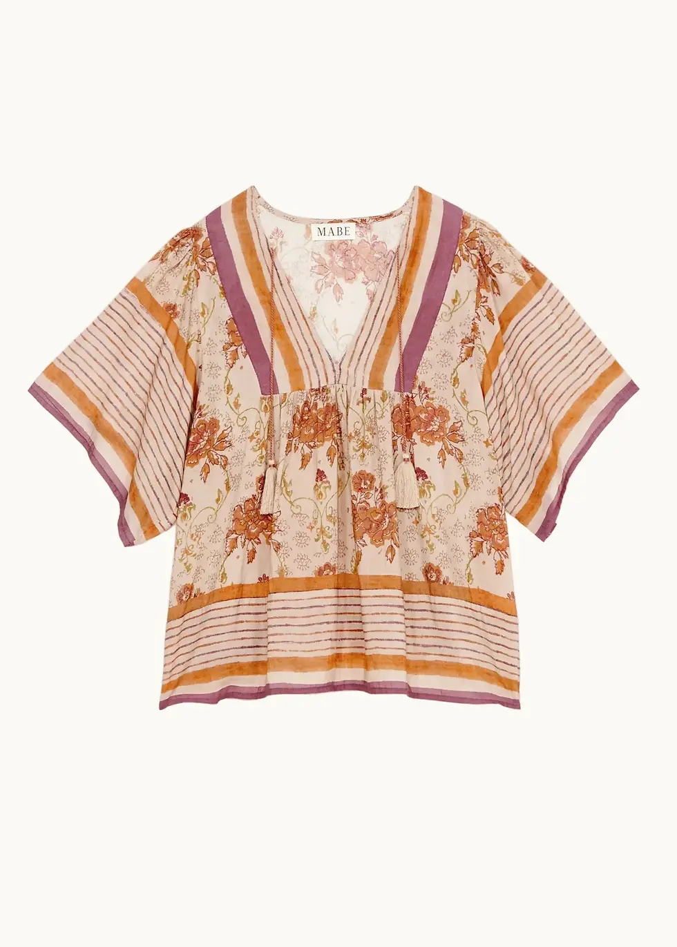 Miniature : Top Aubrie M.A.B.E blouse avec imprimé floral et coupe fluide élégante.