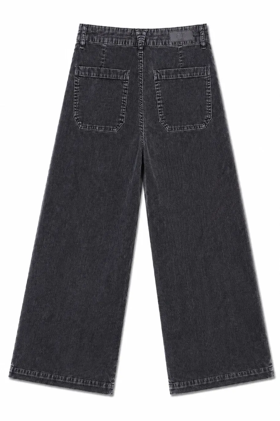 Miniature : Pantalon Lucia Crop Large Five Dark Gray vu de dos, seul sur fond blanc