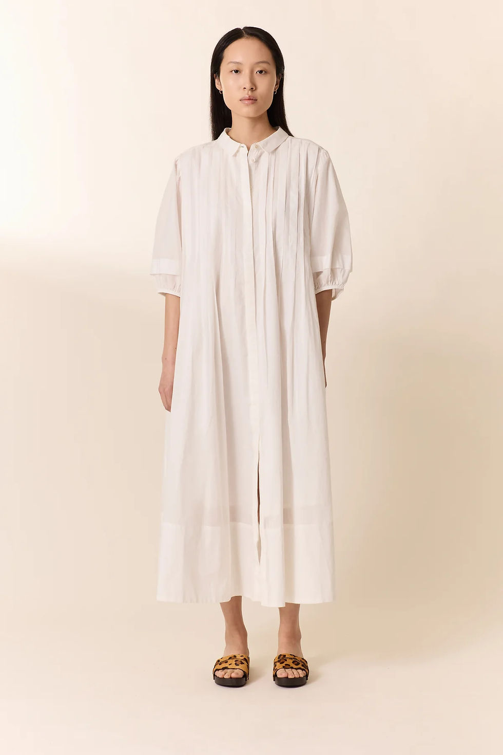 Robe Roca PLN León & Harper Blanc robe coton organique coupe fluide silhouette féminine