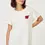 Miniature : T-shirt blanc avec cœur rouge Five