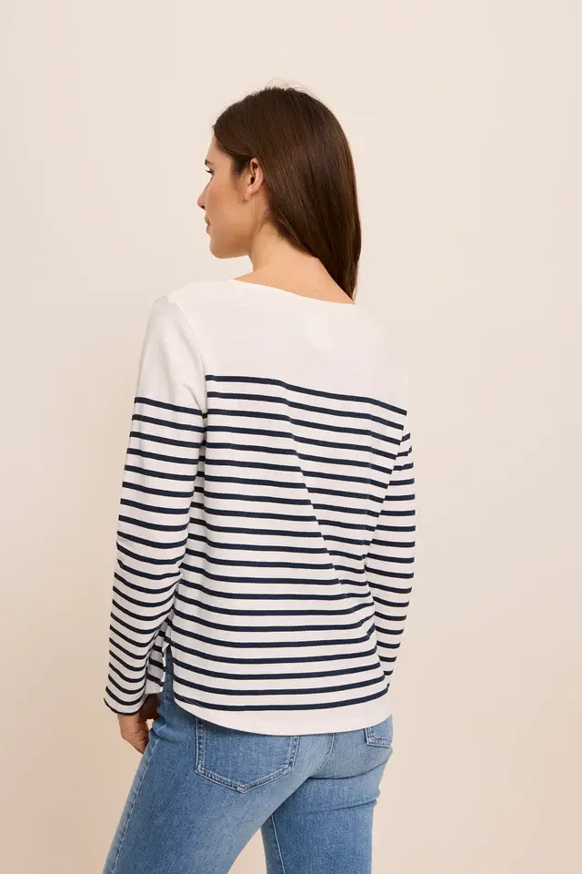 Tee-shirt Marinière Snoopy Joe Cool Five marinière rayée en coton avec col bateau et coupe confortable