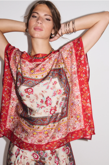 Tunique Romance Stella Forest Rouge tunique femme coupe fluide