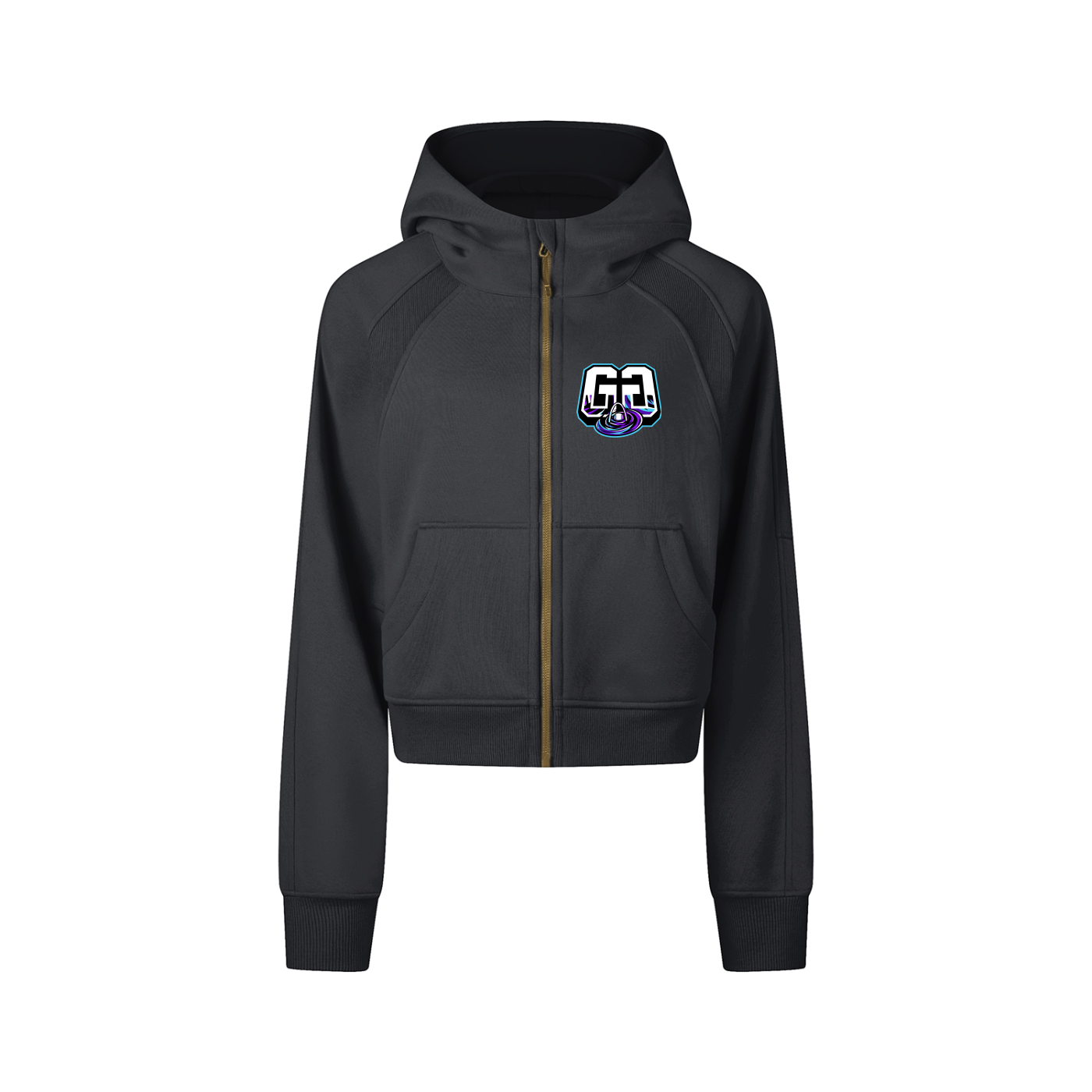 Cropped Zip-Through Hoodie