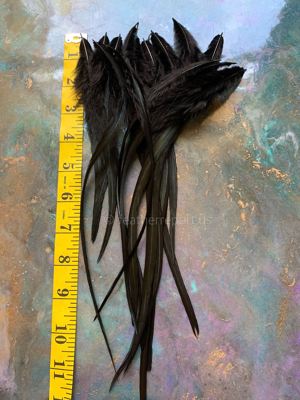 Thumbnail: Long Black Fluffy Hair Feathers Crafts Feathers for Earrings
