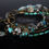 Thumbnail: Turquoise Moonstone Gypsy Bangle Bracelet Beaded