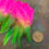 Thumbnail: Feathers for crafts green yellow pink rainbow rooster 26