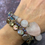 Thumbnail: Pink Gemstone Beaded Bracelet 3 Stranded Pearl Quartz Tourmaline 