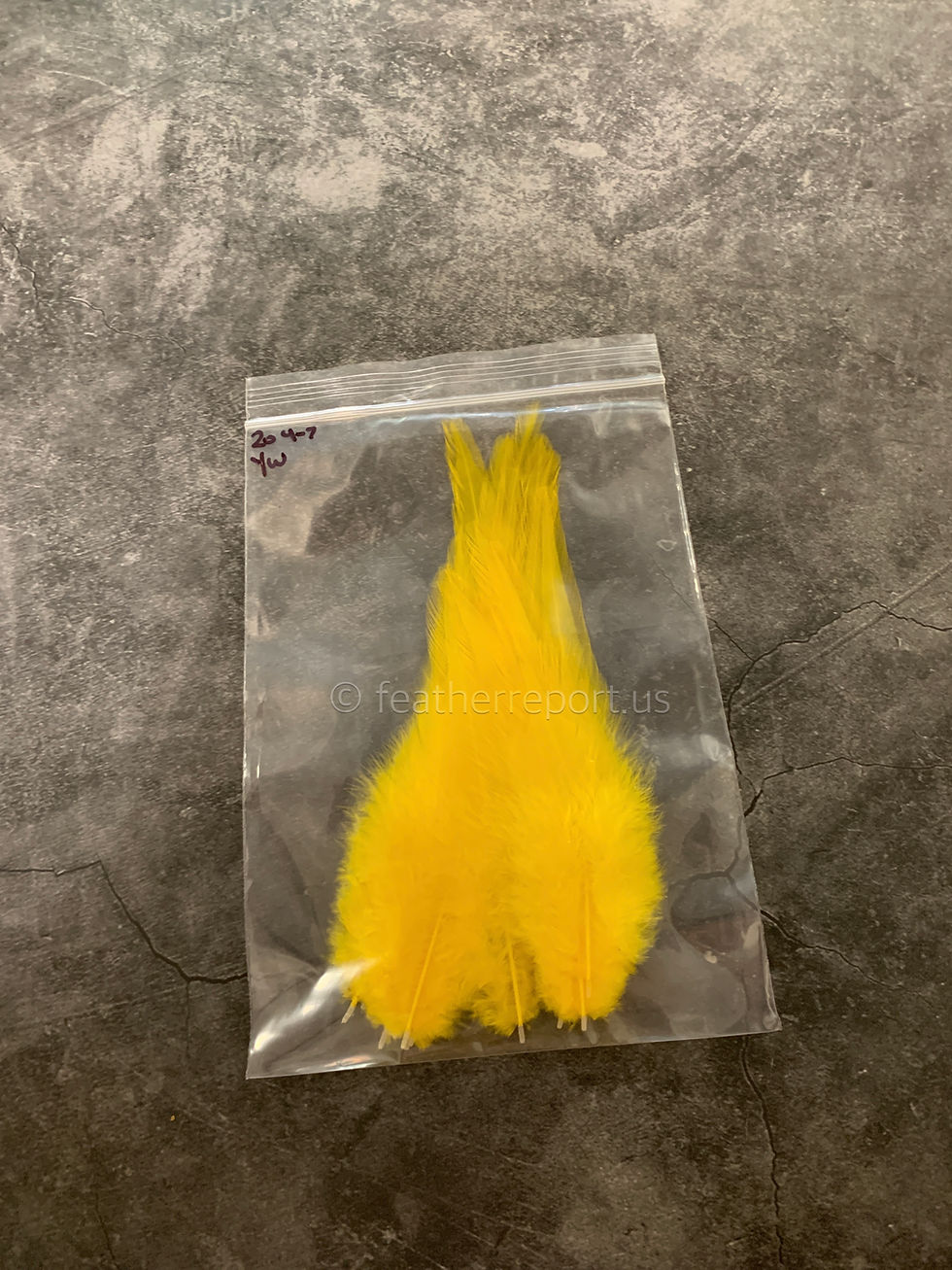 Thumbnail: Yellow Rooster Saddle Craft  Feathers 4-7inch 20 pack