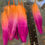 Thumbnail: Orange Purple Goose Craft Feathers Tropical Colors Great for Dreamcatchers