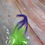 Thumbnail: Neon Green Ombre Purple Rooster Saddle Crafting Feathers 
