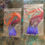 Thumbnail: Long Rooster Extensions or Craft Feathers Violet Blue Magenta Orange 15 pc