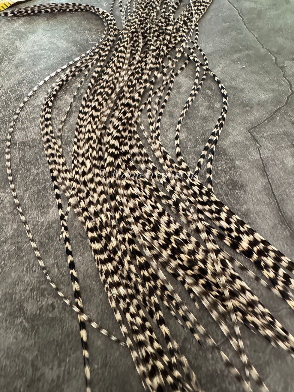 grizzly feather hair extensions - 10 skinny xxl hair feathers - 14to17inch