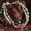 Thumbnail: Boho Beaded Multi Strand Bracelet Onyx Fire Opal Quartz 