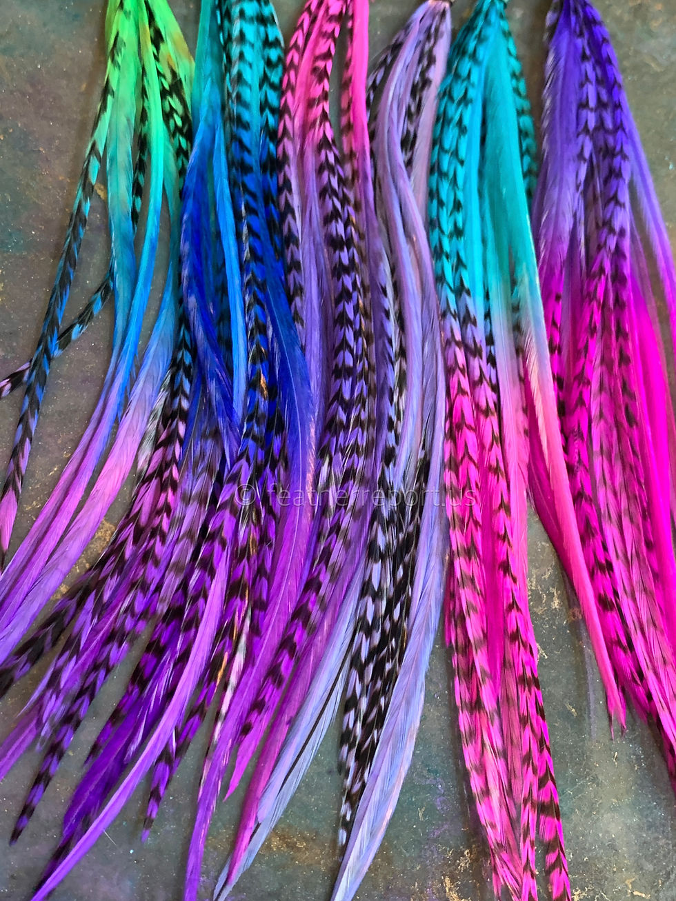 Thumbnail: Bulk Short Rainbow Earring Feathers or Feather Extensions x 87