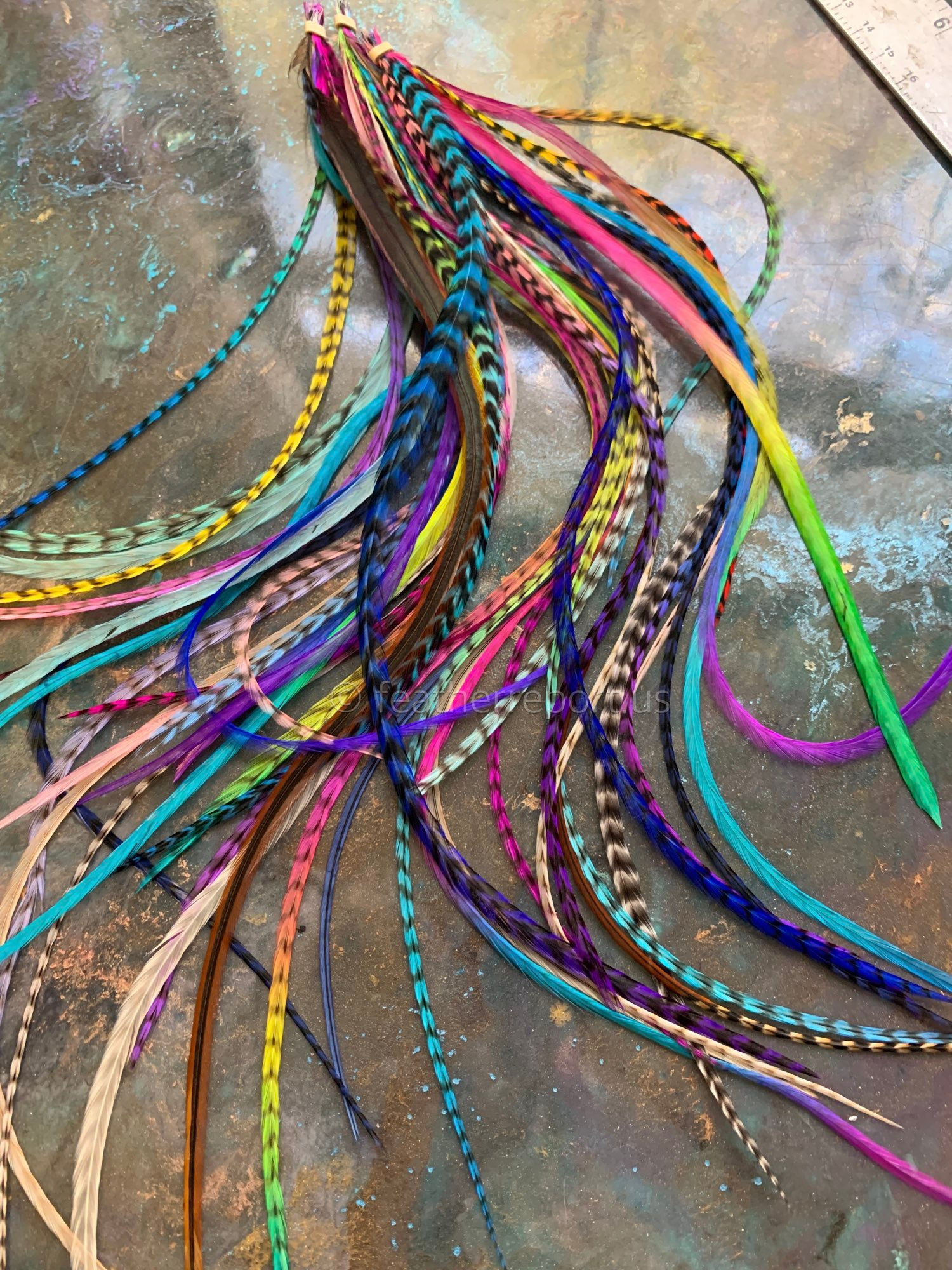 Bulk hair feathers discount mix berry blues purples pinks reds WYSIWYG