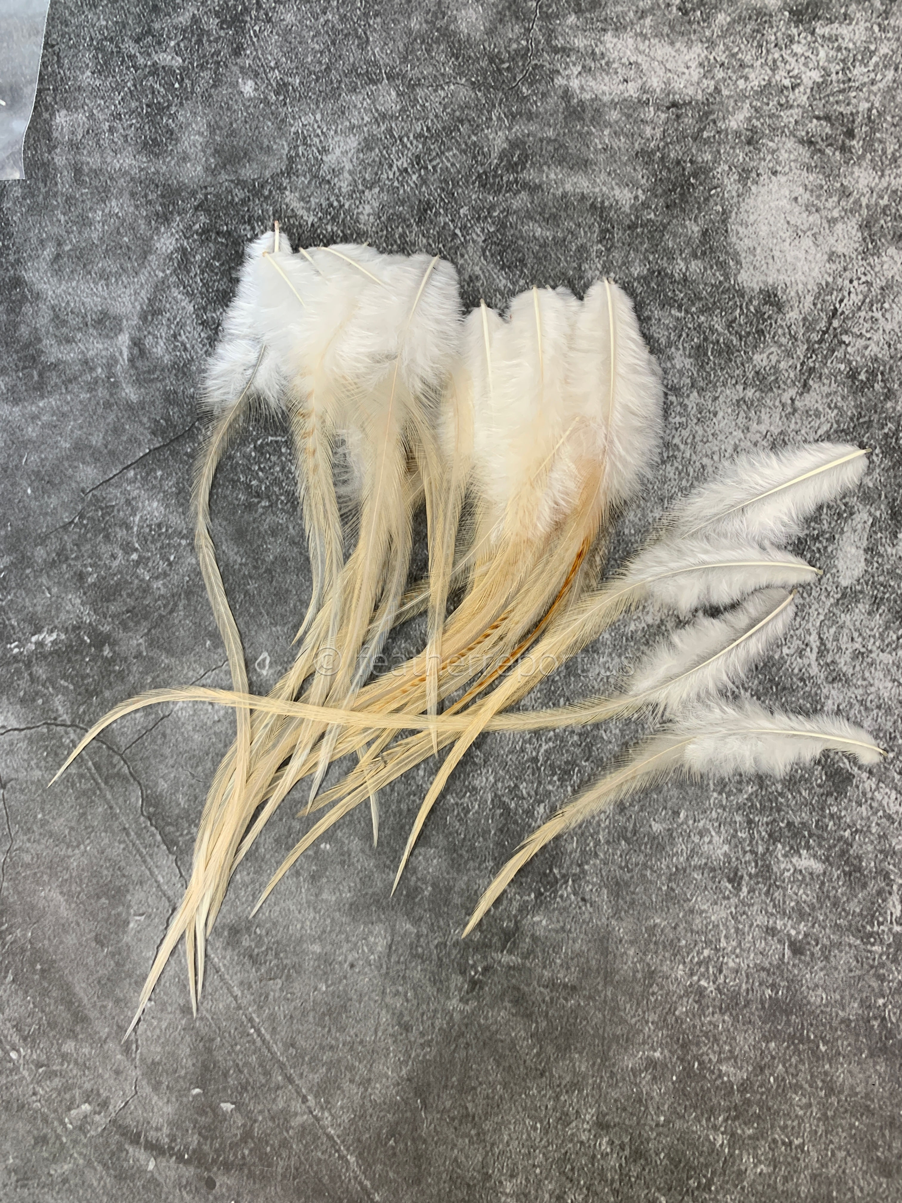 Light Ginger Rooster Saddle Natural Real Feathers